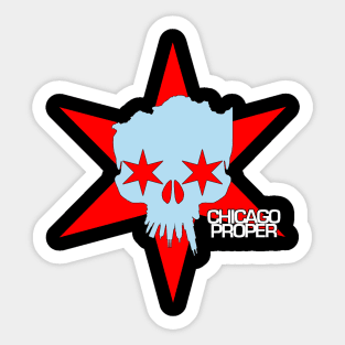 Chicago Proper Star Skull Sticker